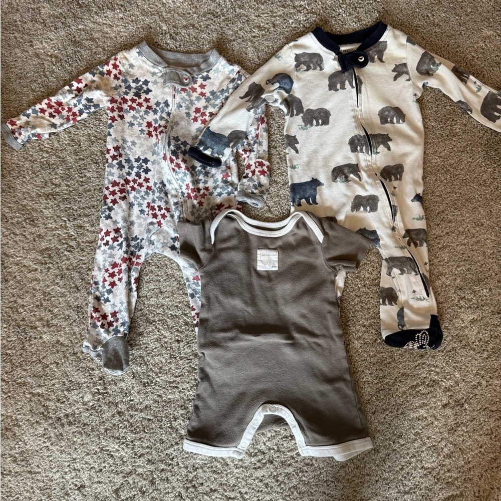 Burt's Bees Baby Elephant and Star Print Footies